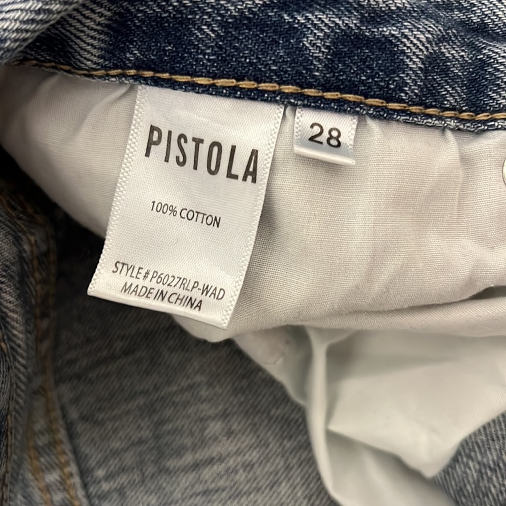 Pistola Presley High Rise Relaxed Roller Jean Size 28 - Picture 6 of 8